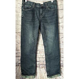 Berne Flannel Lined Quarry Jeans Straight Leg Mid Rise  Womens 12 Tall Work